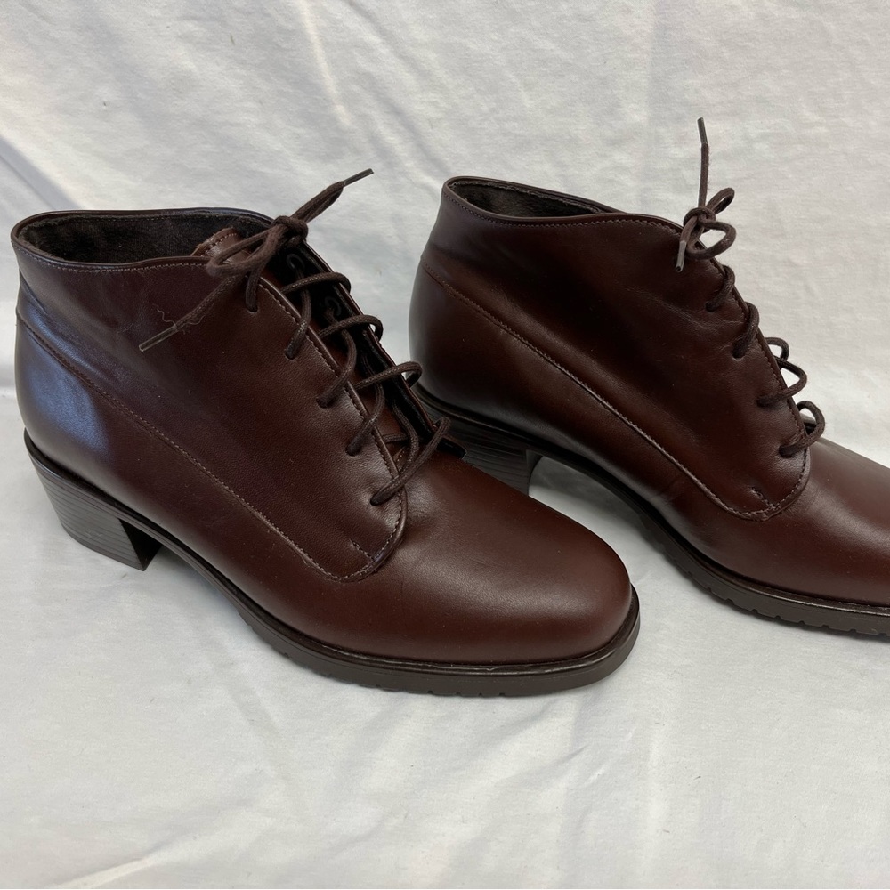 Chocolate Brown MUNRO MAYFAIR  Leather Waterproof Ankle Lace Up Boots BRAND NEW!